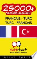 Télécharger le livre libro 25000+ Français - Turc Turc - Français Vocabulaire